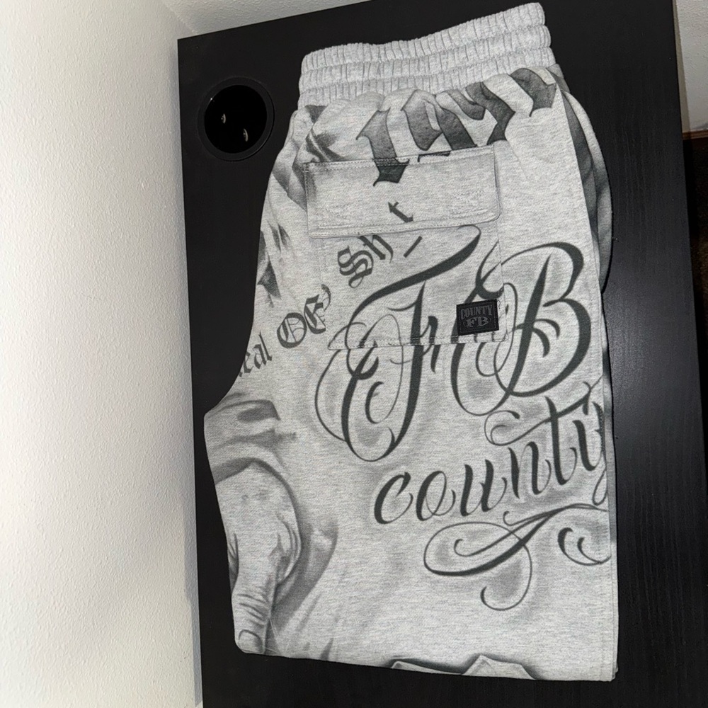 FB County sweatpants tattoo design